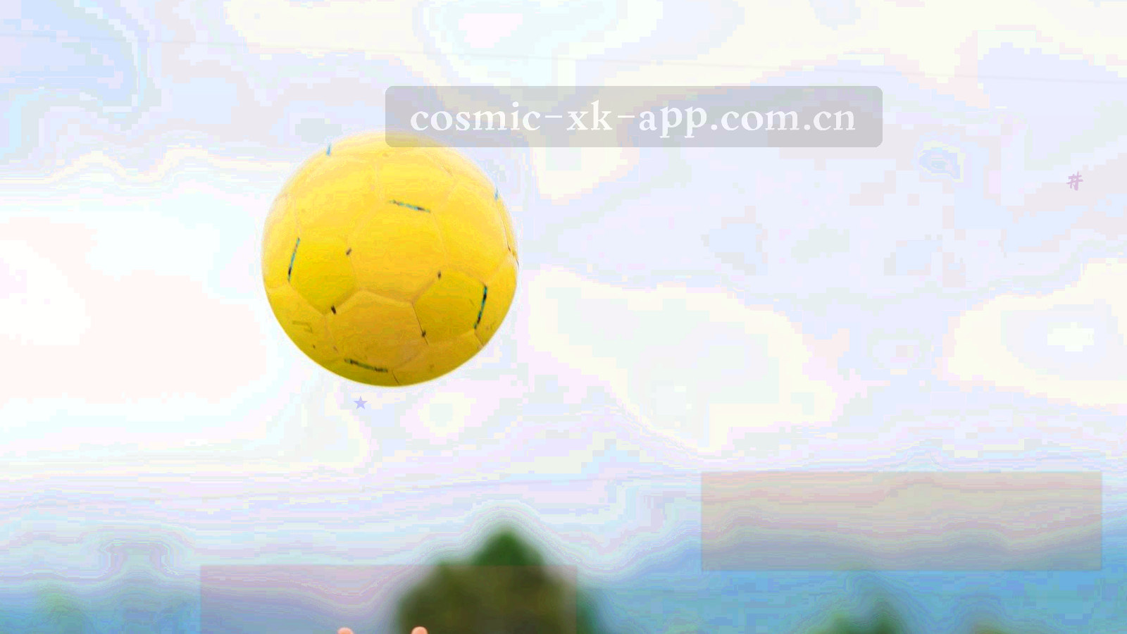 由细线和矩形组成的终端协议背景，右上角有星云色块